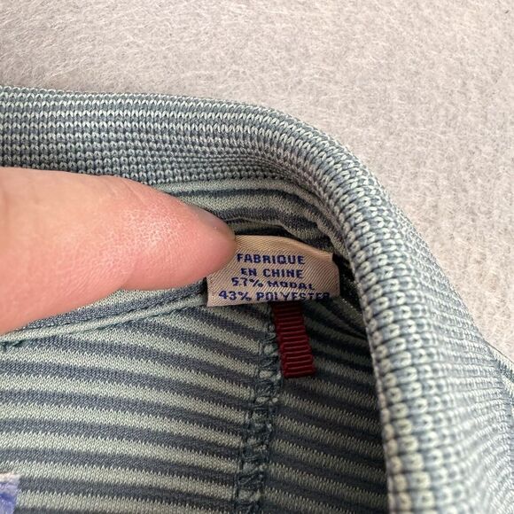 Tommy Bahama Shirt Mens 2XL Green Striped Modal Blend Polo Short Sleeve Casual - Picture 7 of 13